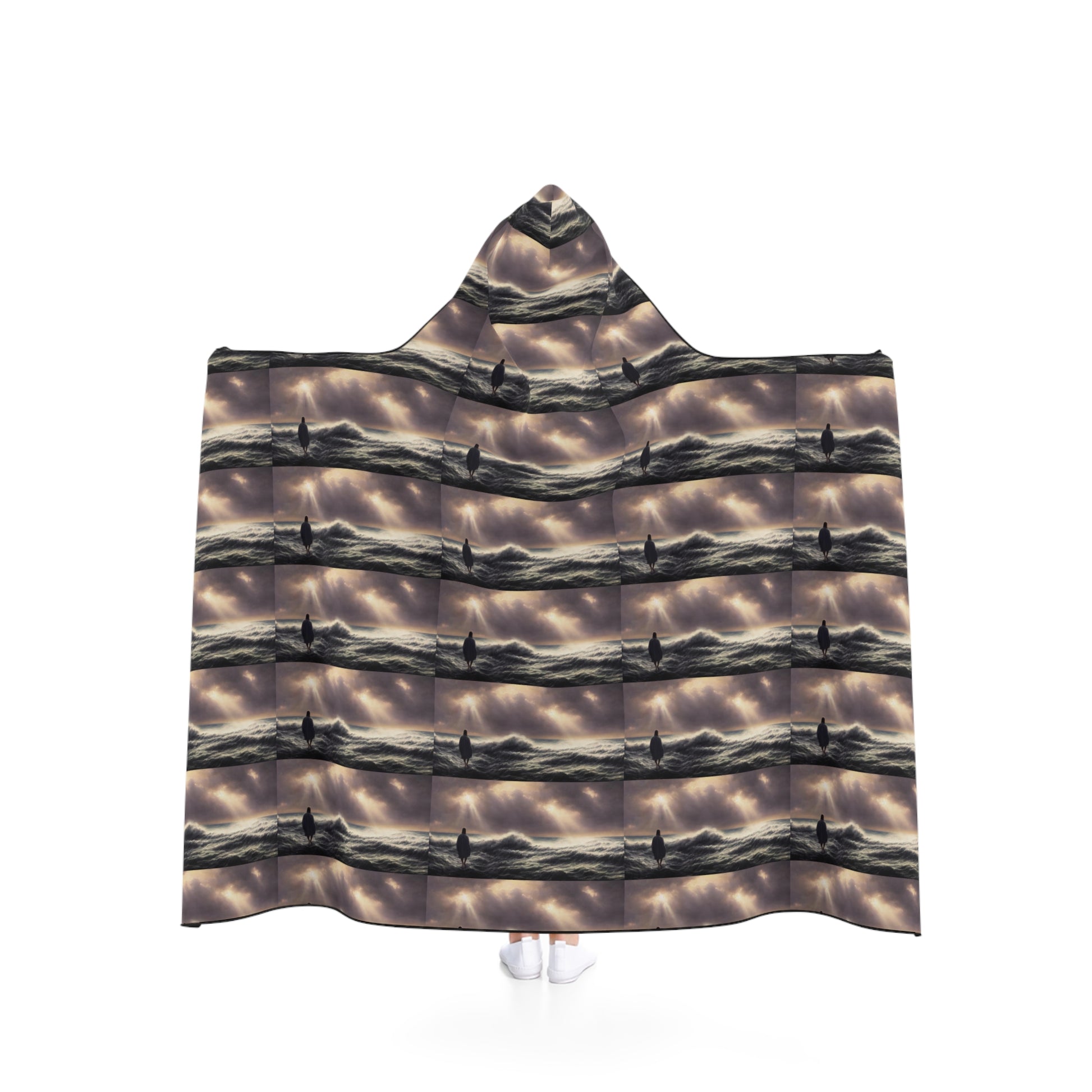 Jesus on water   Hooded Blanket (8543870714175)