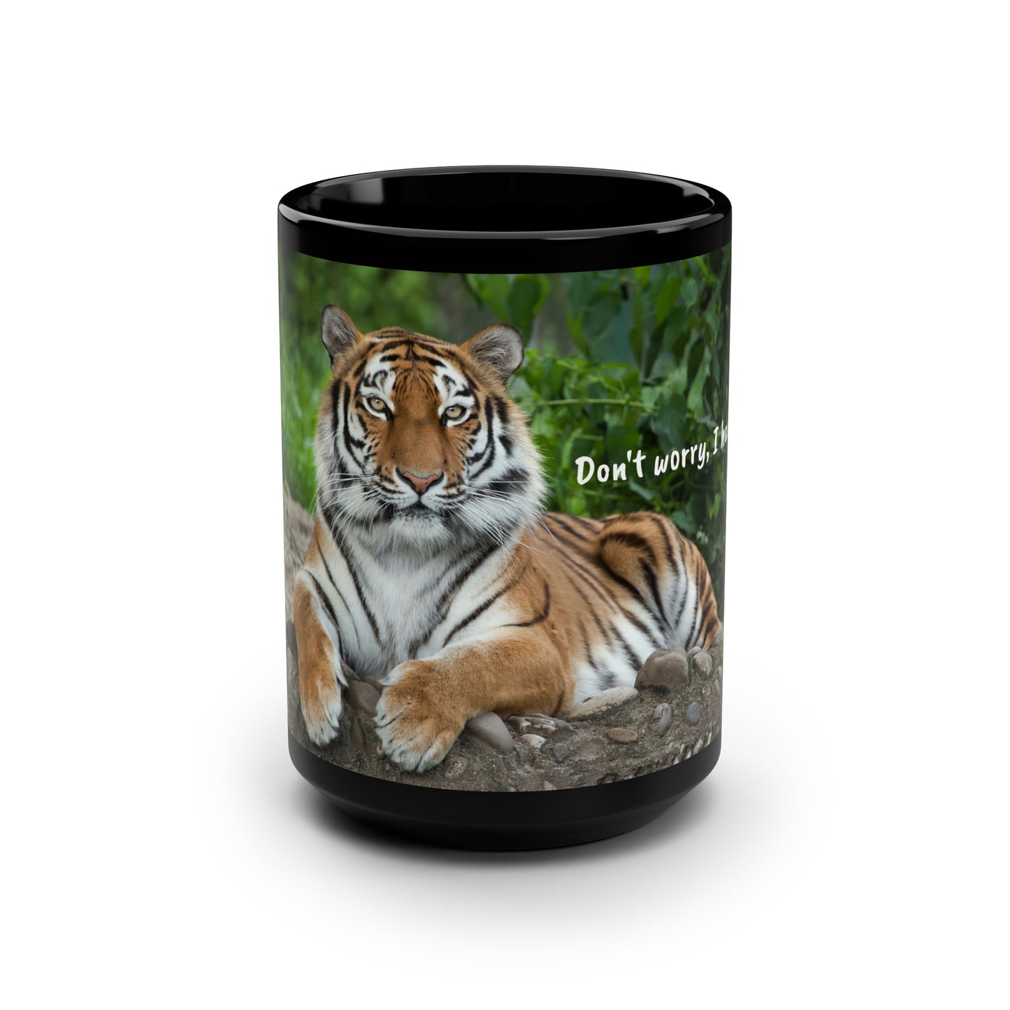 I had lunch - tiger-Black Mug, 15oz (8203858673983)