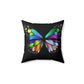 Colorful  Butterfly - Spun Polyester Square Pillow (8202201170239)