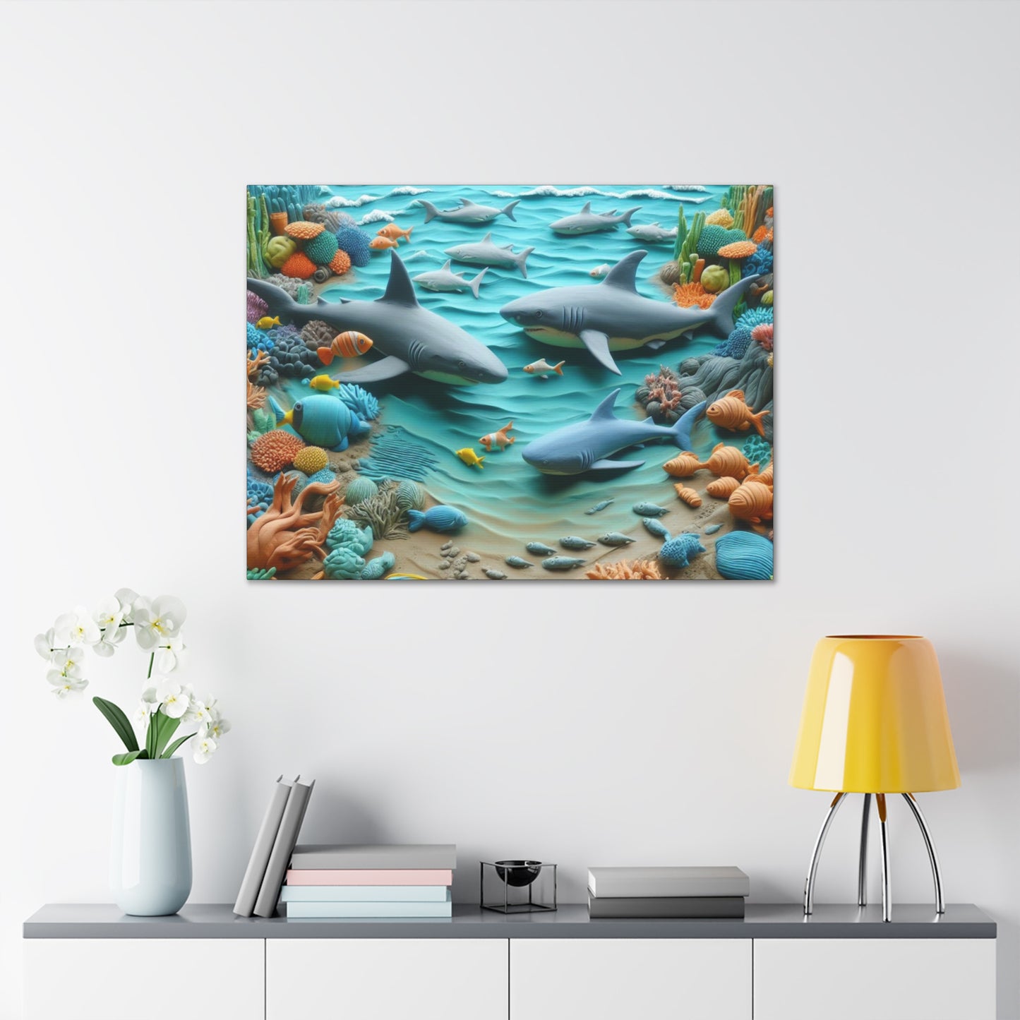 Canvas Gallery Wraps Ocean Clay Art Wall Decor (9726600708415)