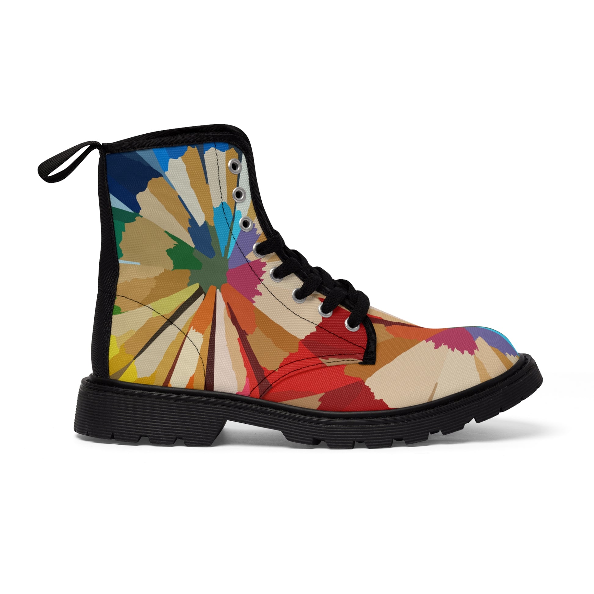 Colored pencils    Women's Canvas Boots (8539941175615)