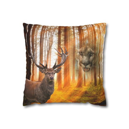Spun Polyester Square Pillow Case (9201333993791)