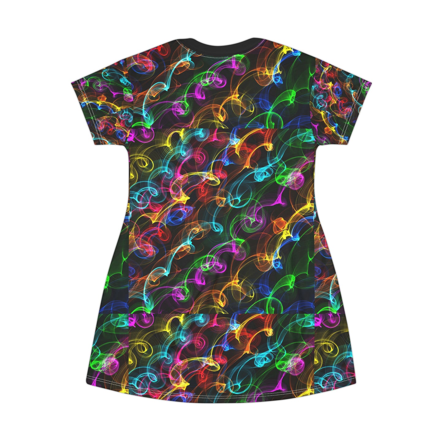 Color ribbons All Over Print T-Shirt Dress (8540583428415)