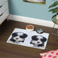 Pet Food Mat (12x18)  Black and white pup (8534815473983)