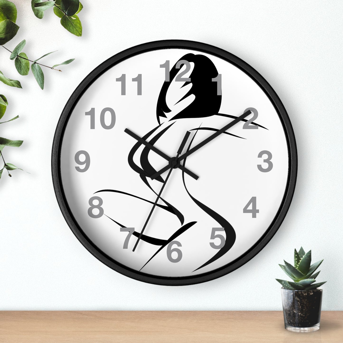 Graphic girl    Wall clock (8543731974463)