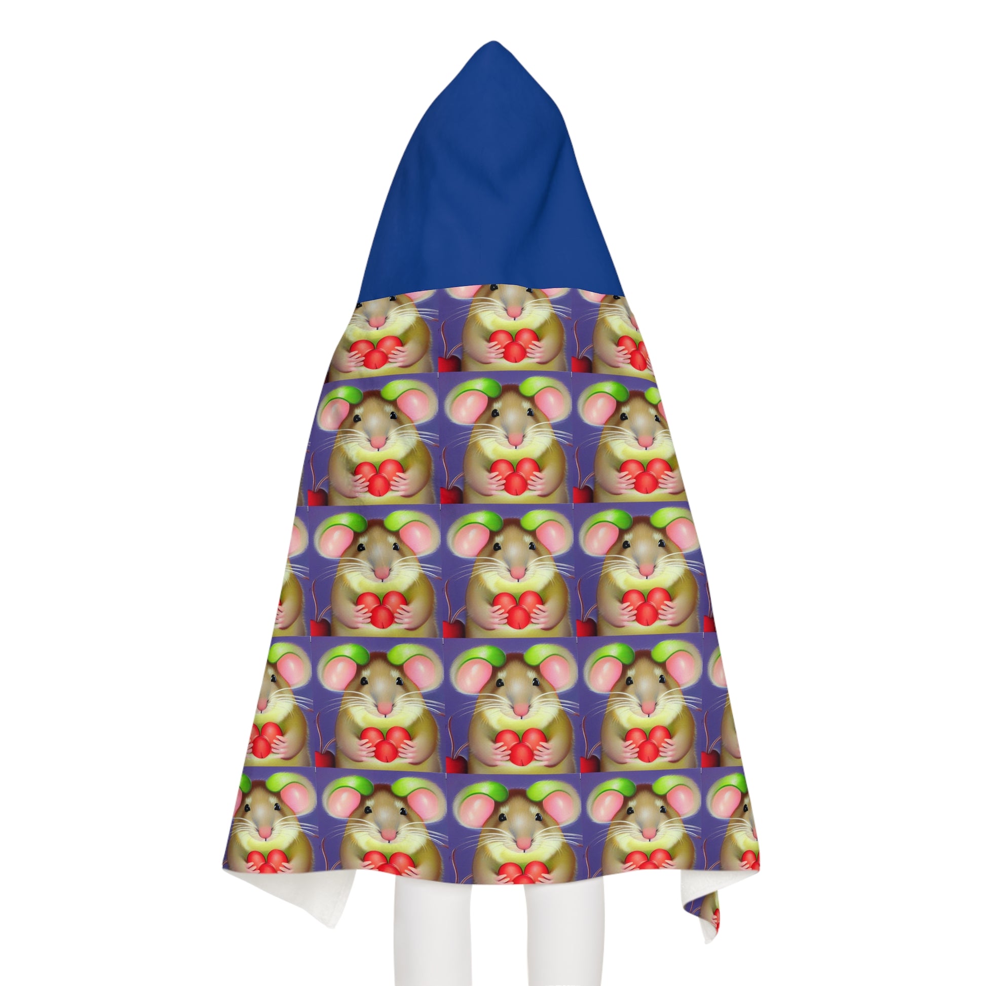 Mouse with fruit      Youth Hooded Towel (8543730139455)