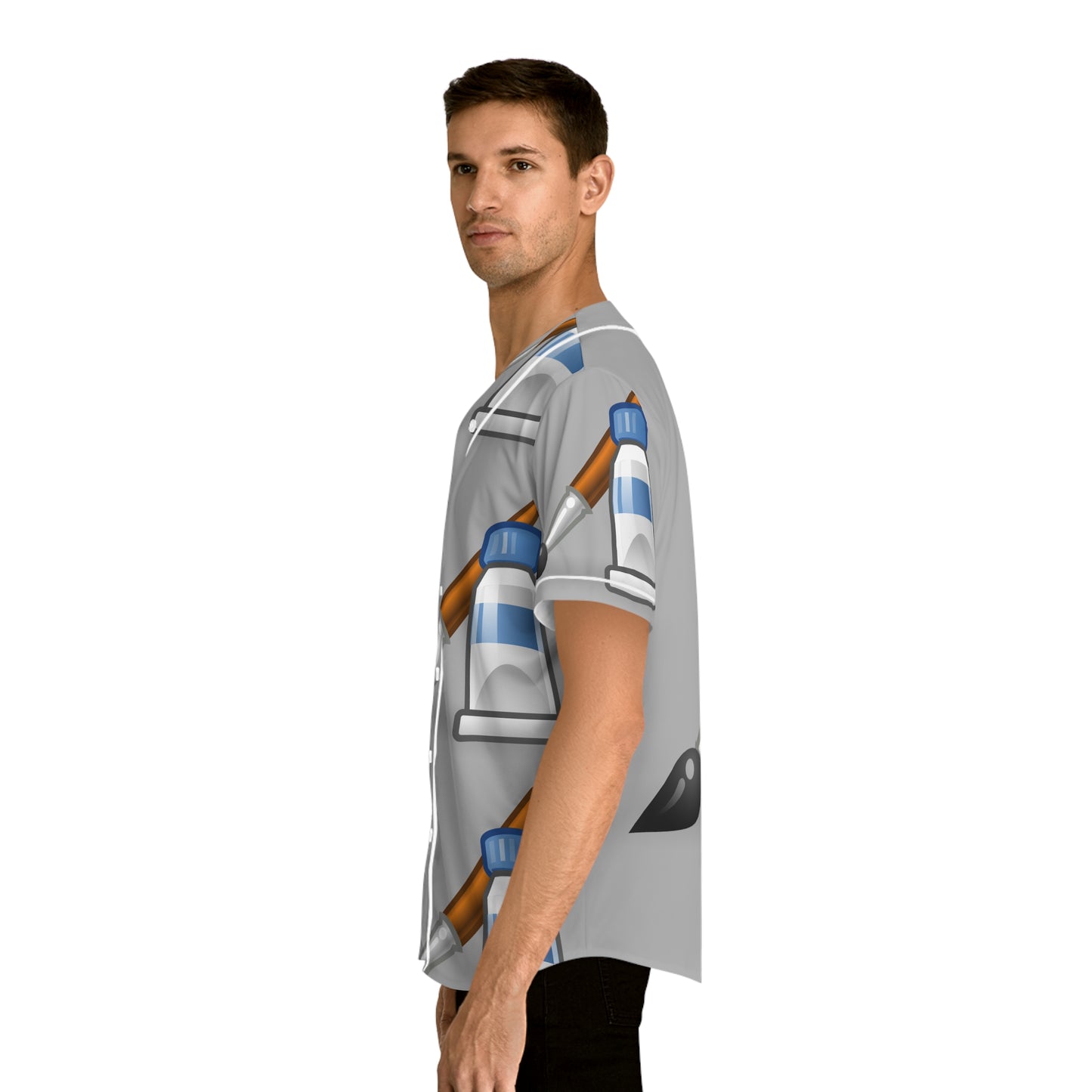 Paint brush    Men's Baseball Jersey (AOP) (8540490662207)