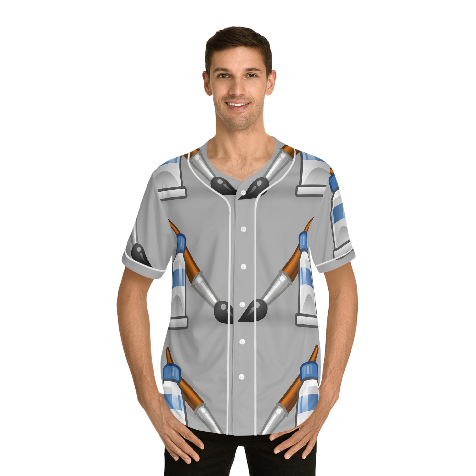 Paint brush    Men's Baseball Jersey (AOP) (8540490662207)