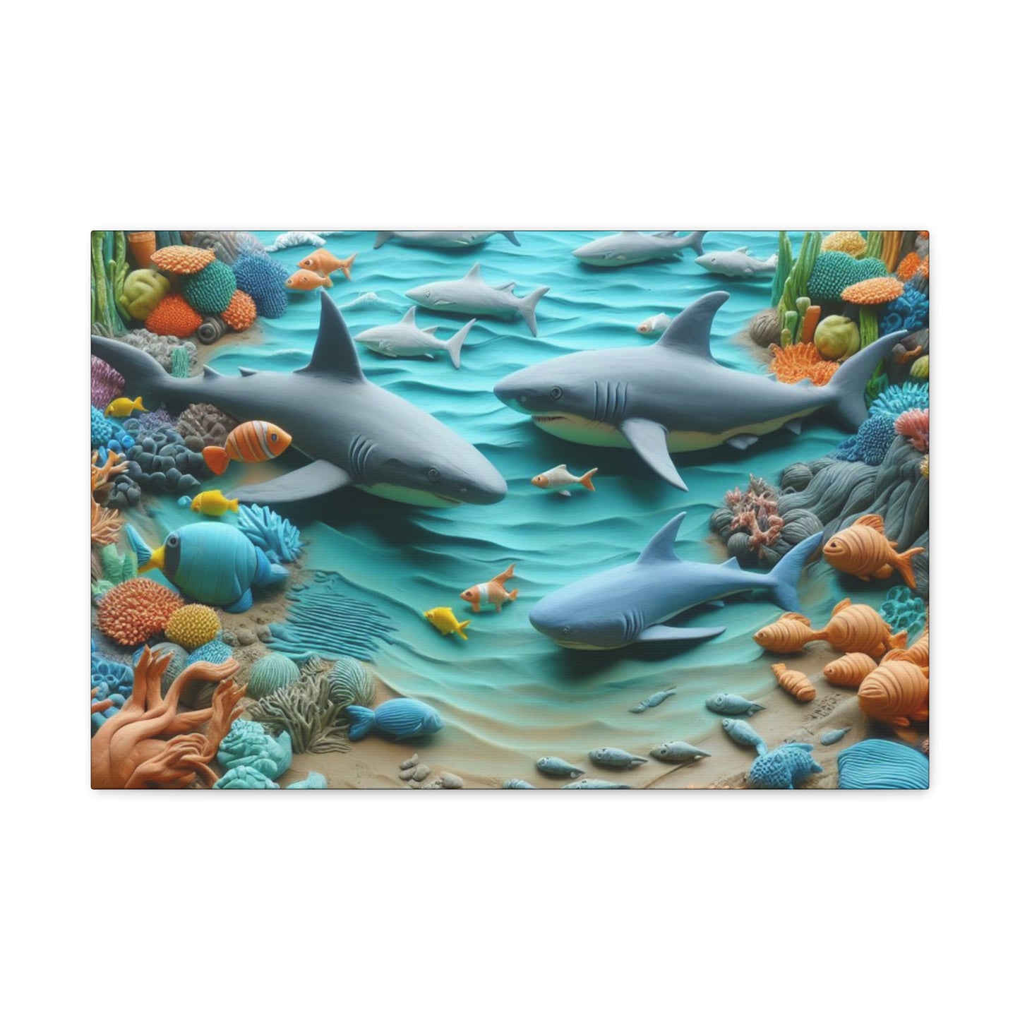 Canvas Gallery Wraps Ocean Clay Art Wall Decor (9726600708415)