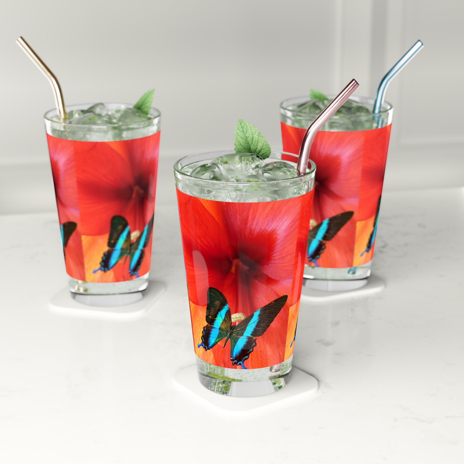 Butterfly             Pint Glass, 16oz (8543736758591)