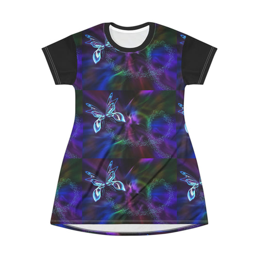 Butterfly    All Over Print T-Shirt Dress (8540545941823)