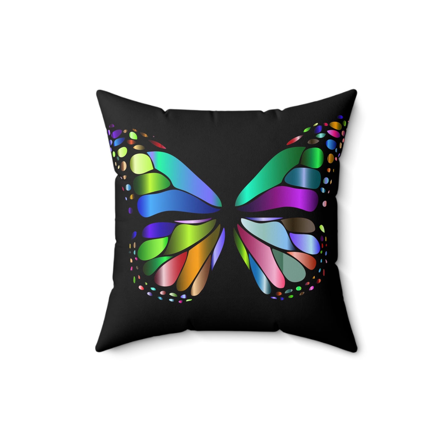 Colorful  Butterfly - Spun Polyester Square Pillow (8202201170239)