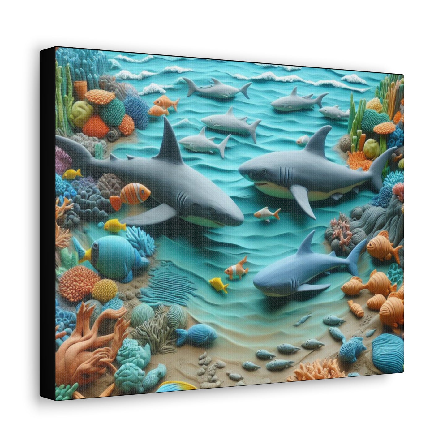 Canvas Gallery Wraps Ocean Clay Art Wall Decor (9726600708415)