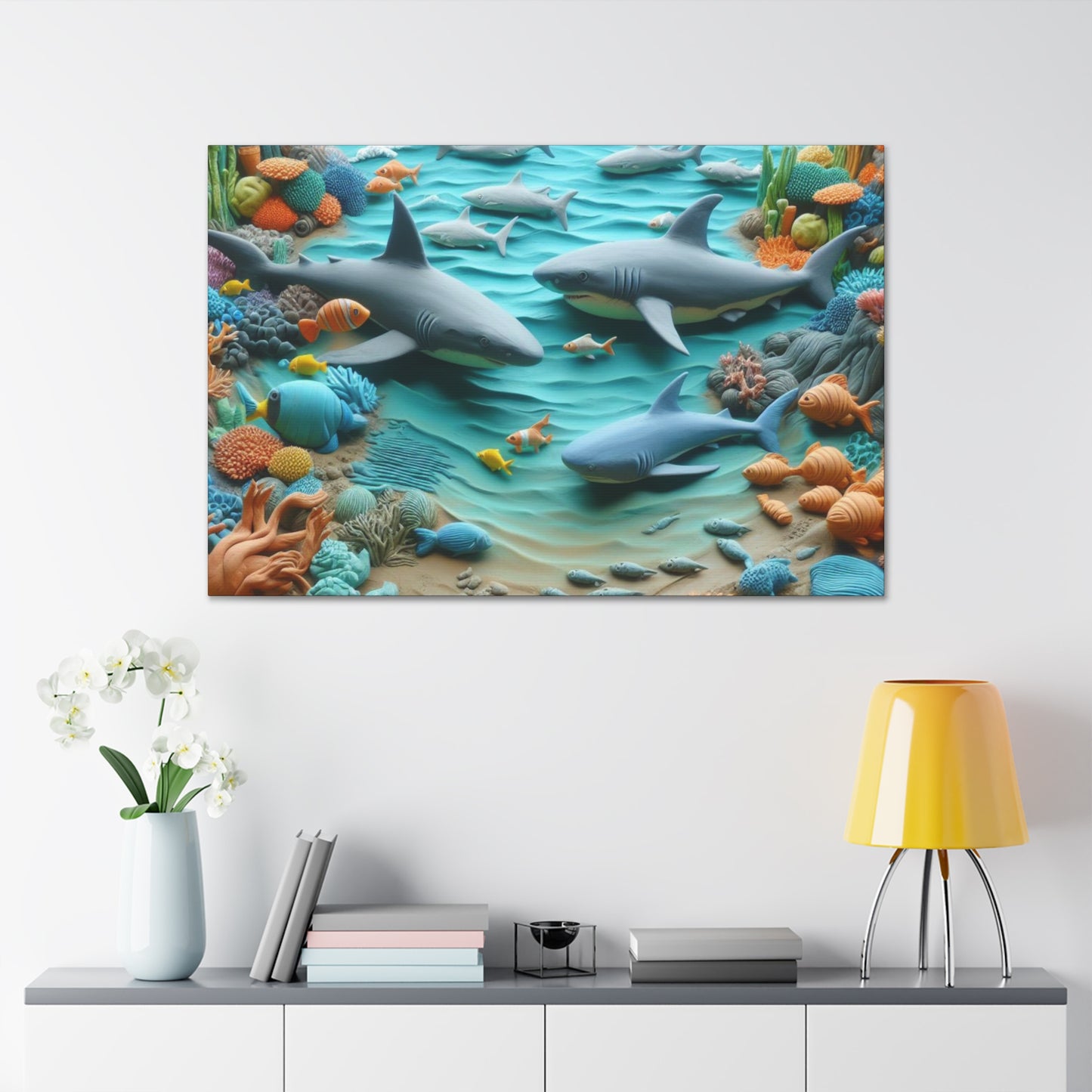 Canvas Gallery Wraps Ocean Clay Art Wall Decor (9726600708415)