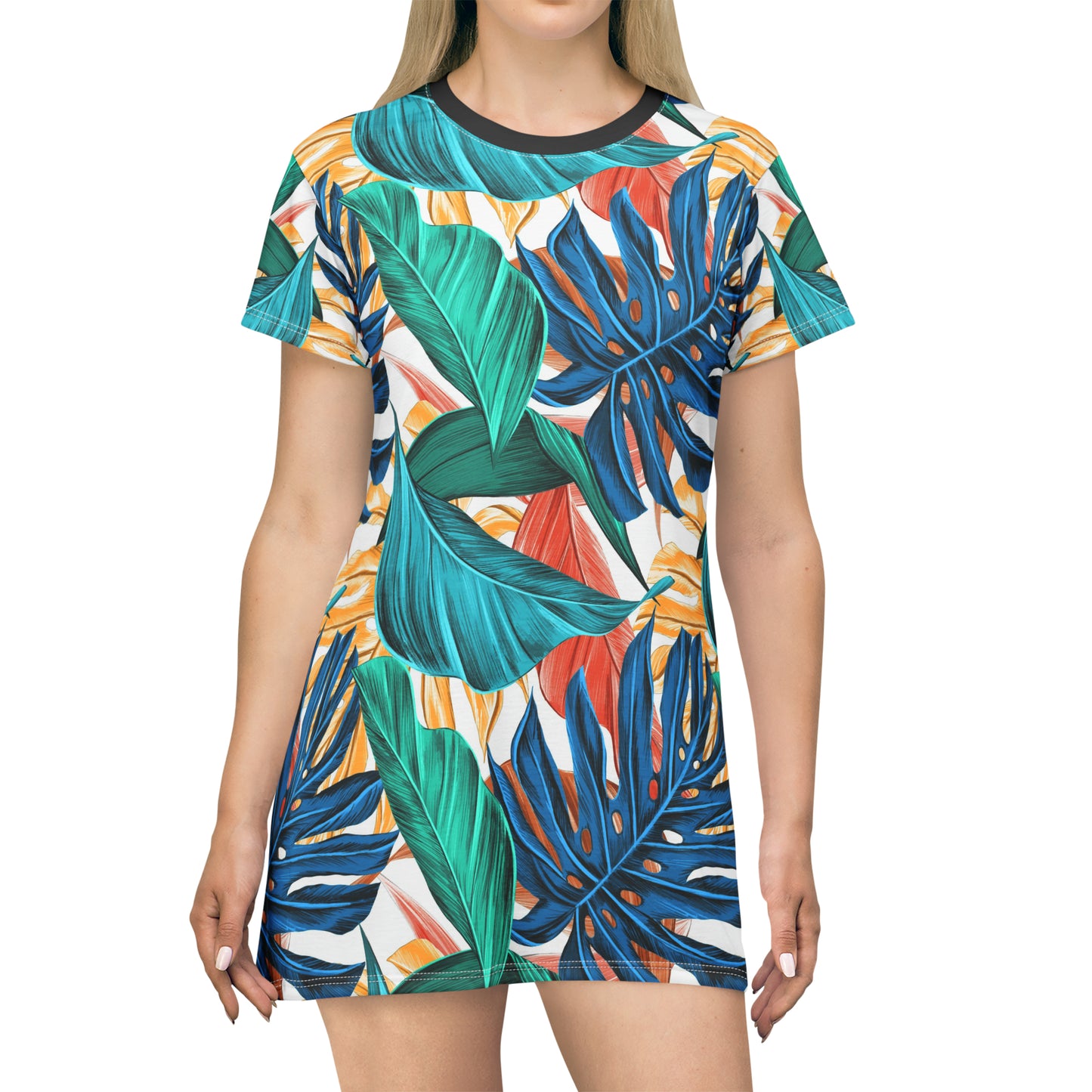 All Over Print T-Shirt Dress (9205592129855)