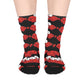 Red crab on black  Mid-length Socks (8185593561407)