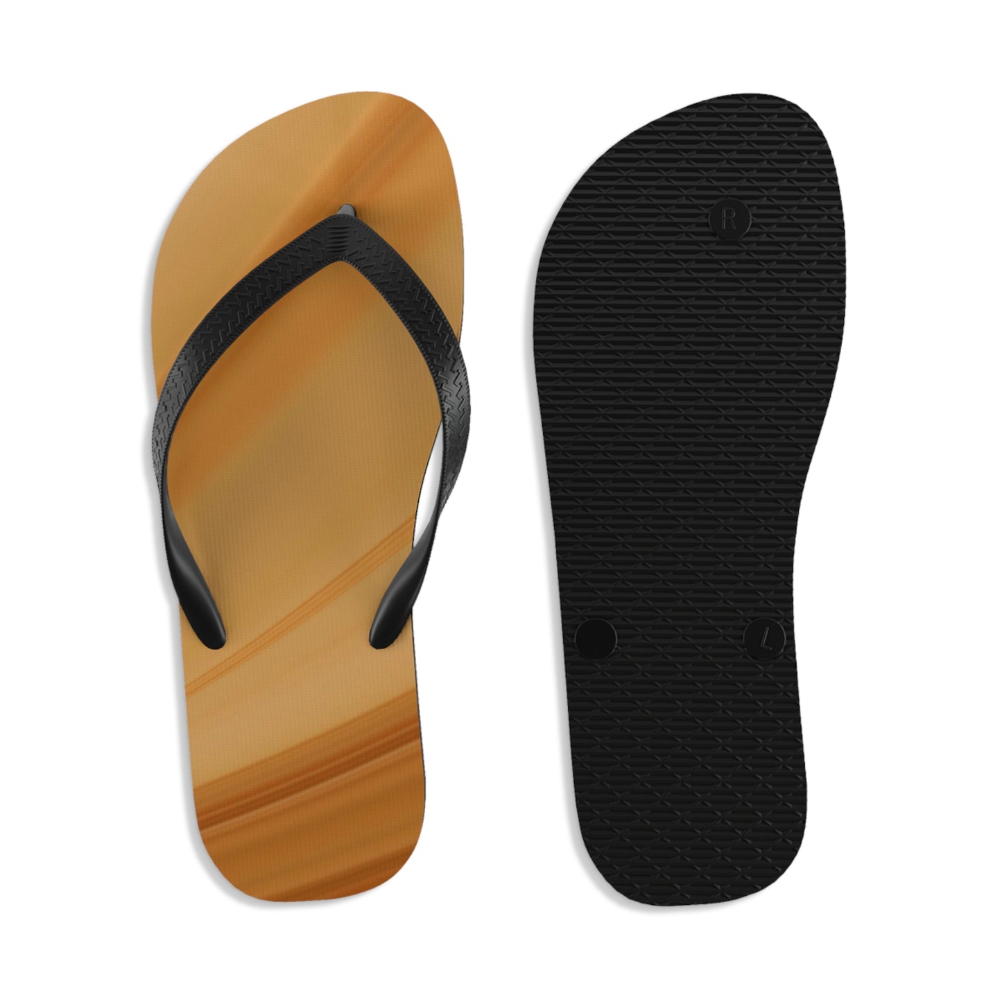 wood grain   Unisex Flip-Flops (8540460548415)