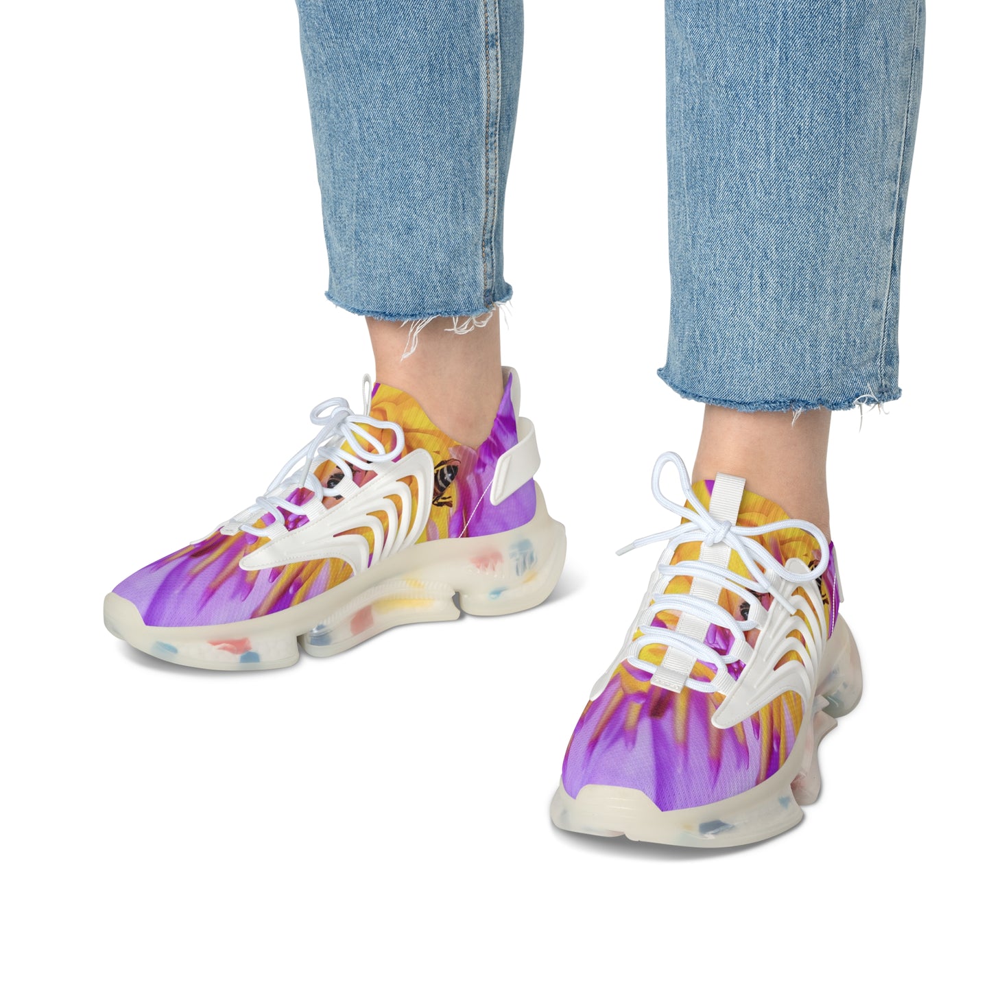 Flower    Women's Mesh Sneakers (8541956636991)