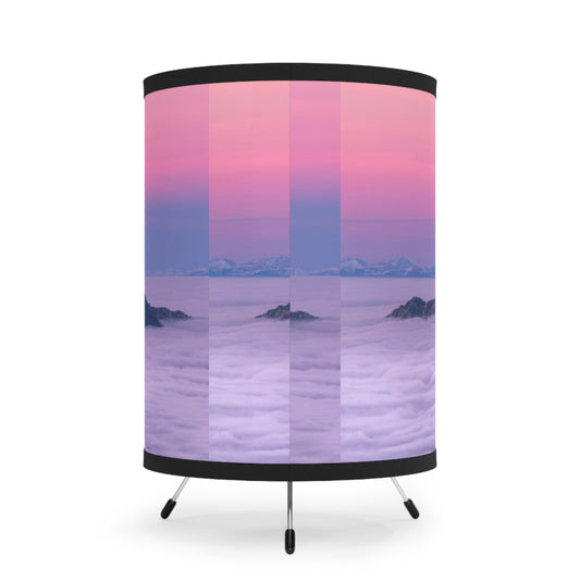 Color ice scape     Tripod Lamp with High-Res Printed Shade, US\CA plug (8543856263487)