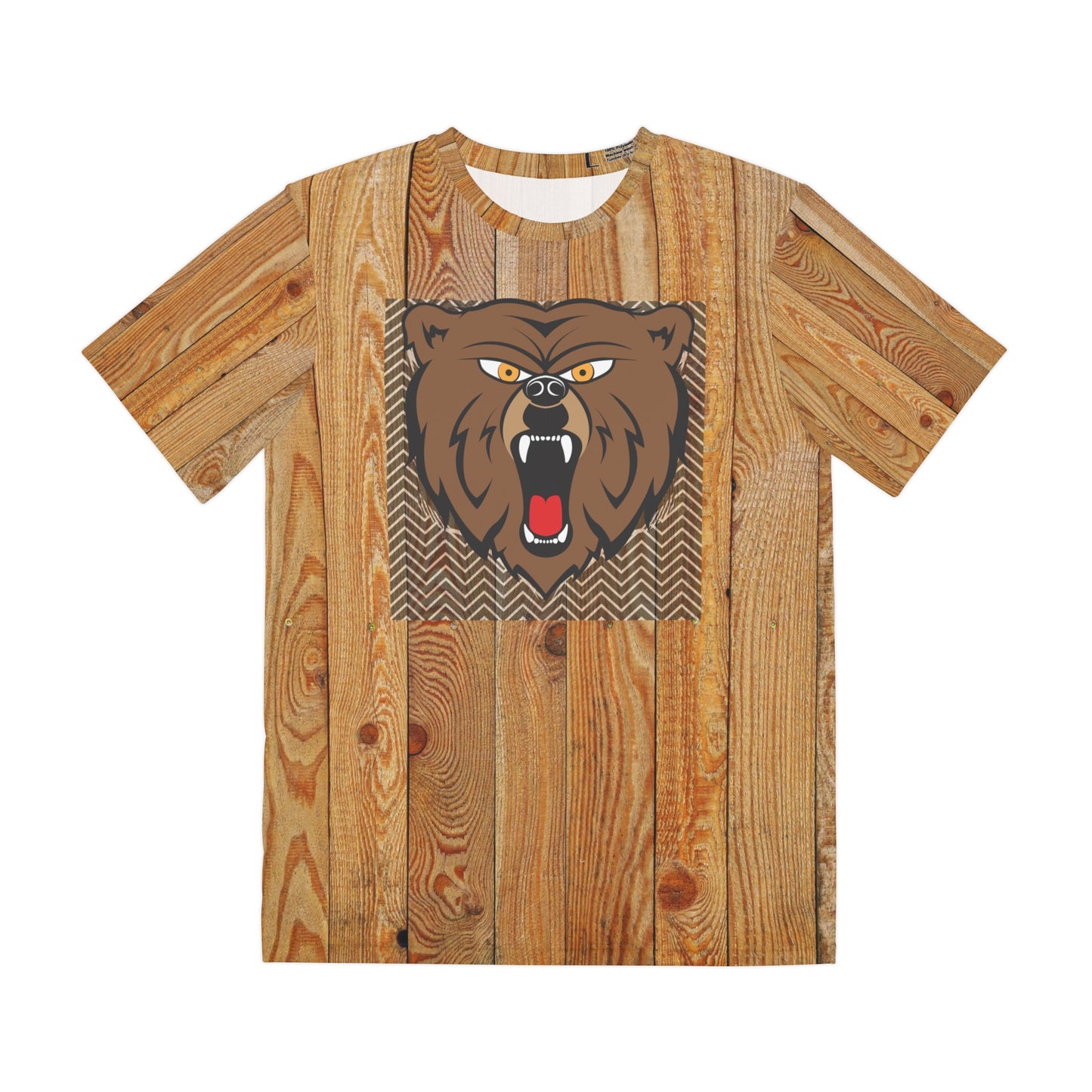 Bear and wood   Men's Polyester Tee (AOP) (8545407205695)