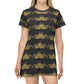 Gold crab   All Over Print T-Shirt Dress (8540533719359)
