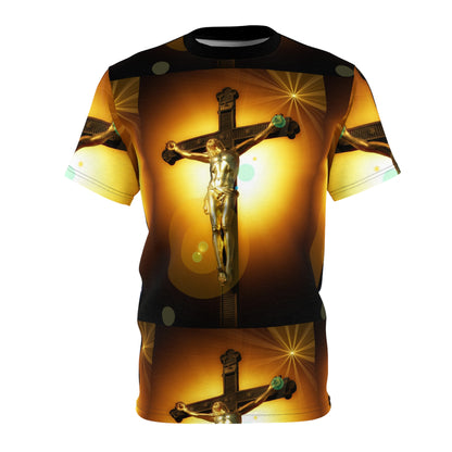 Gold Cross    Unisex AOP Cut & Sew Tee (8537717014847)
