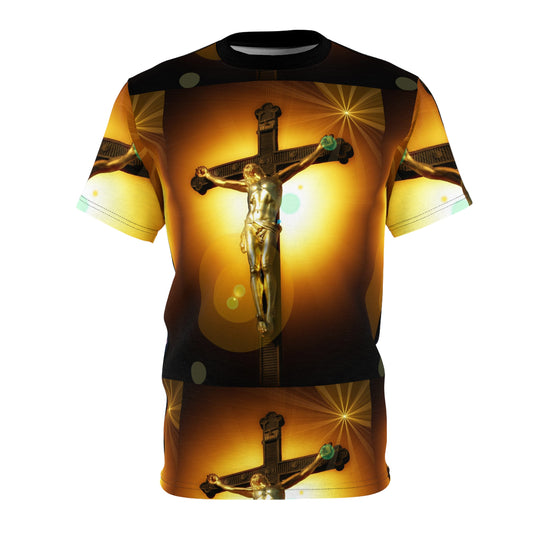 Gold Cross    Unisex AOP Cut & Sew Tee (8537717014847)