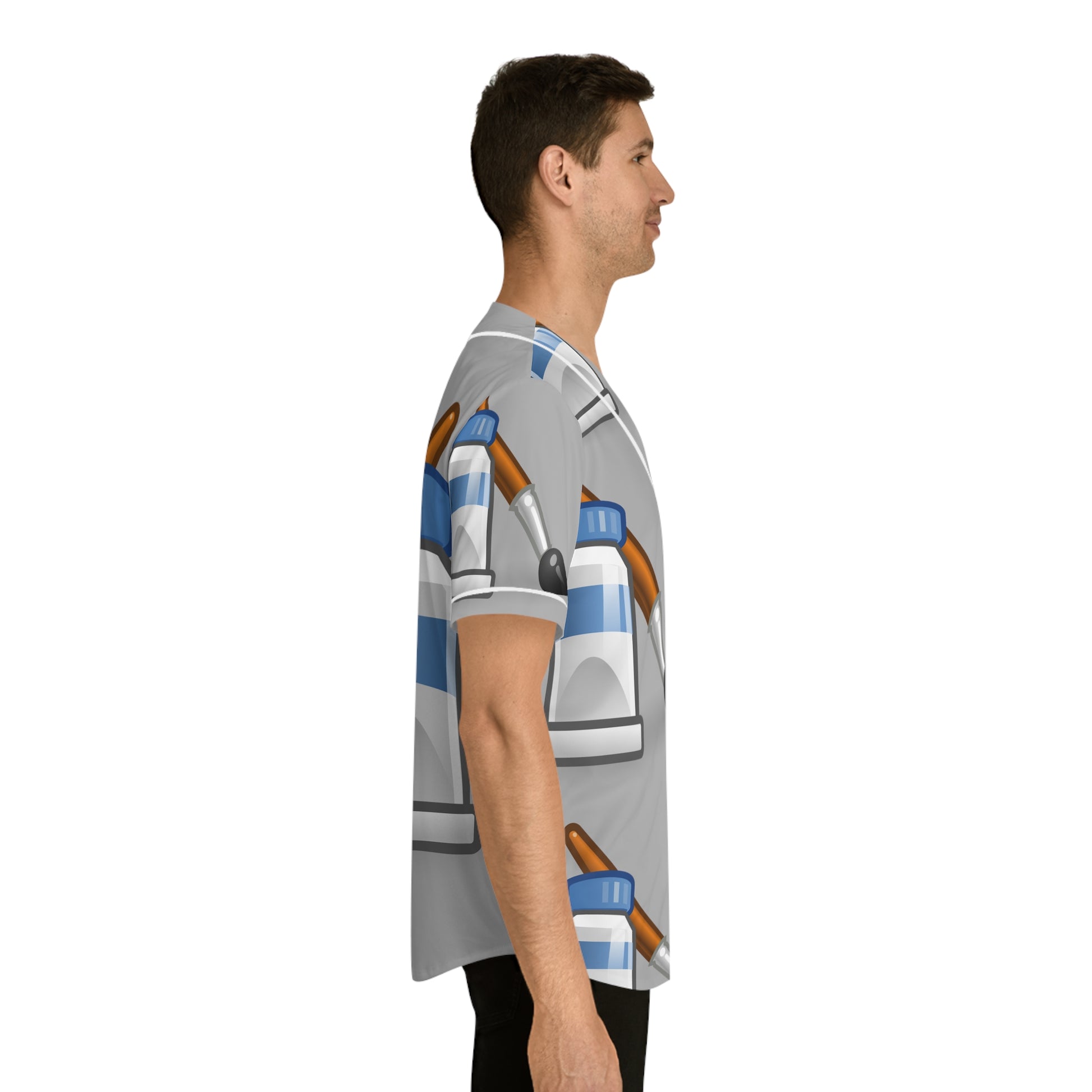 Paint brush    Men's Baseball Jersey (AOP) (8540490662207)