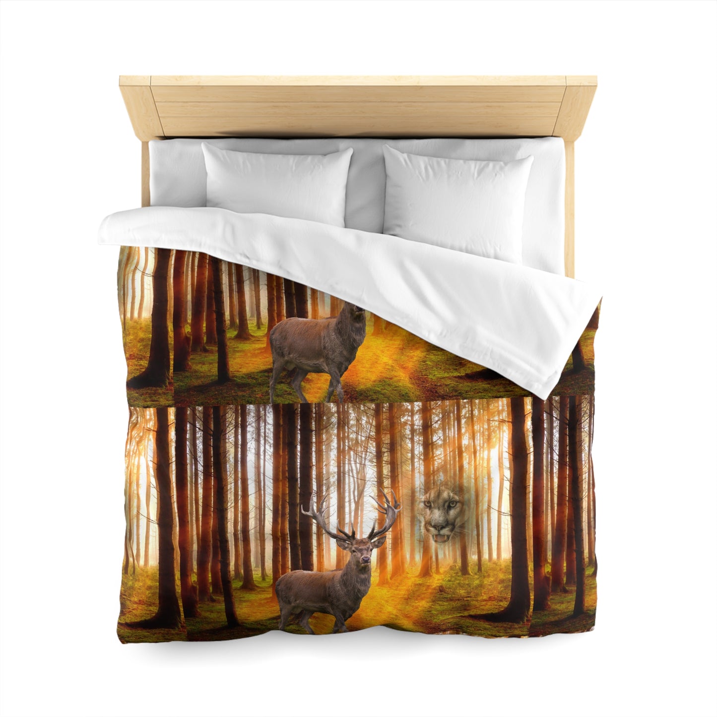 Elk and Couger     Microfiber Duvet Cover (8543726371135)