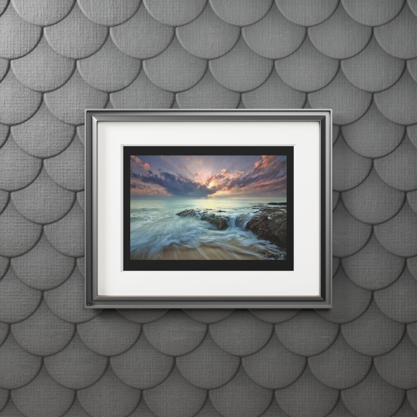 Ocean light     Fine Art Prints (Passepartout Paper Frame) (8543784108351)