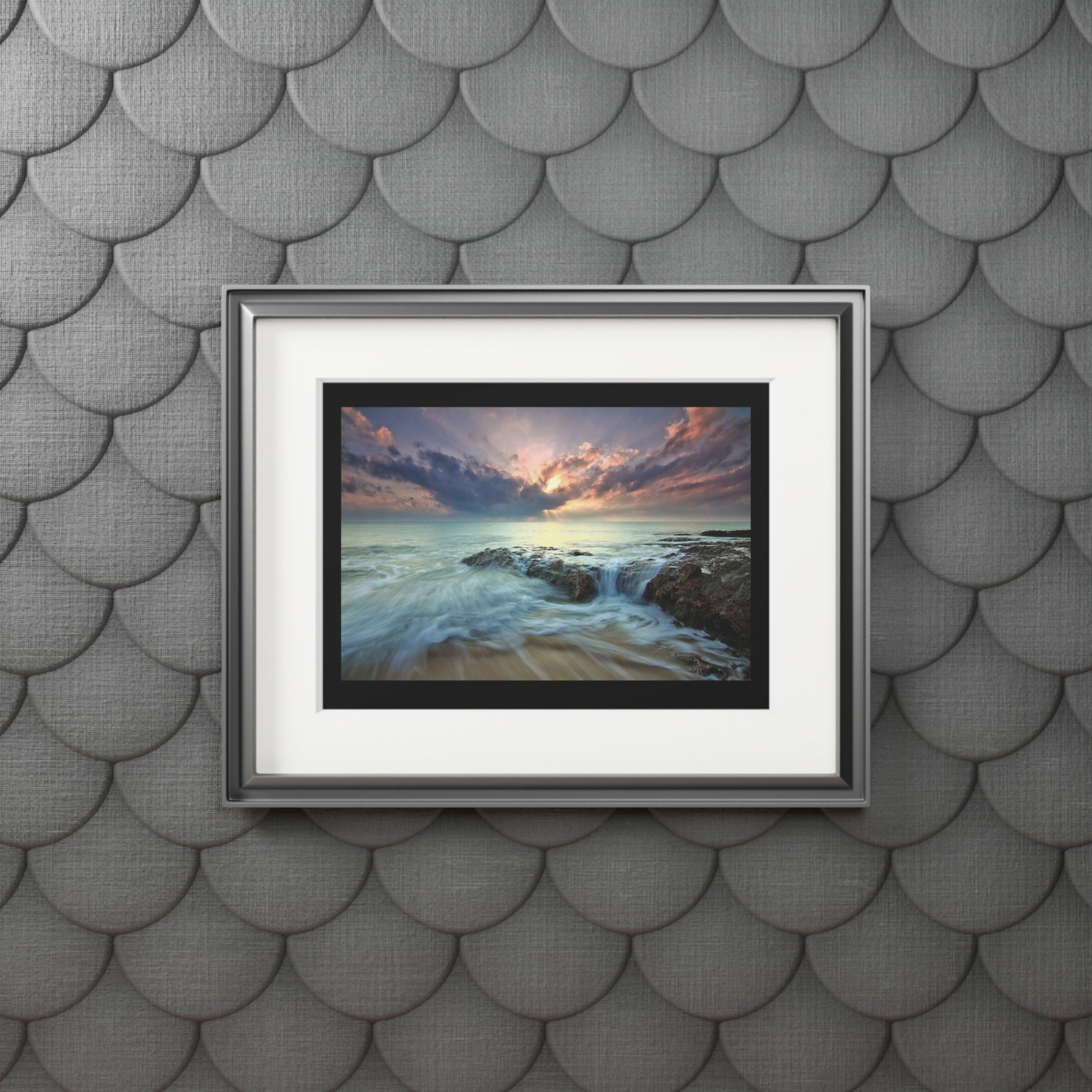 Ocean light     Fine Art Prints (Passepartout Paper Frame) (8543784108351)