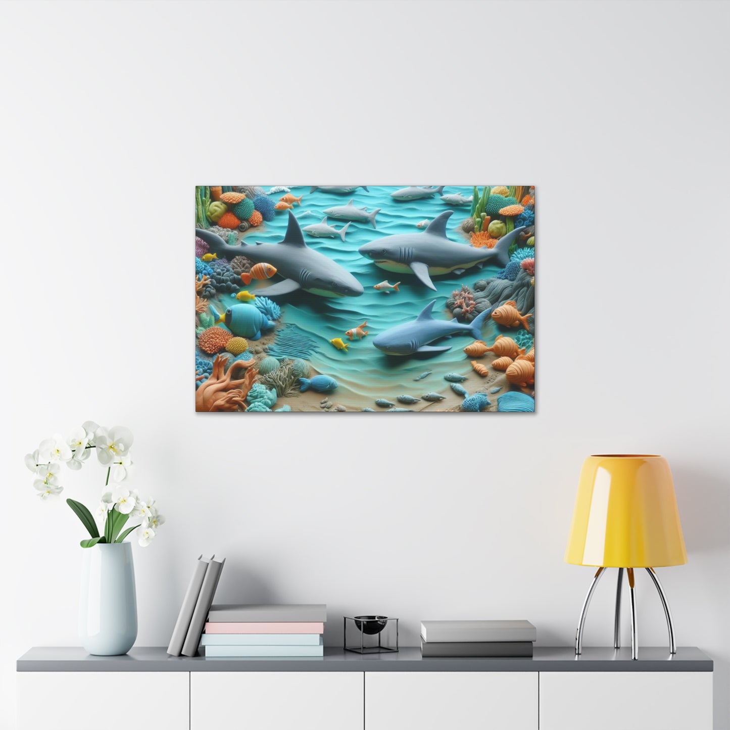 Canvas Gallery Wraps Ocean Clay Art Wall Decor (9726600708415)