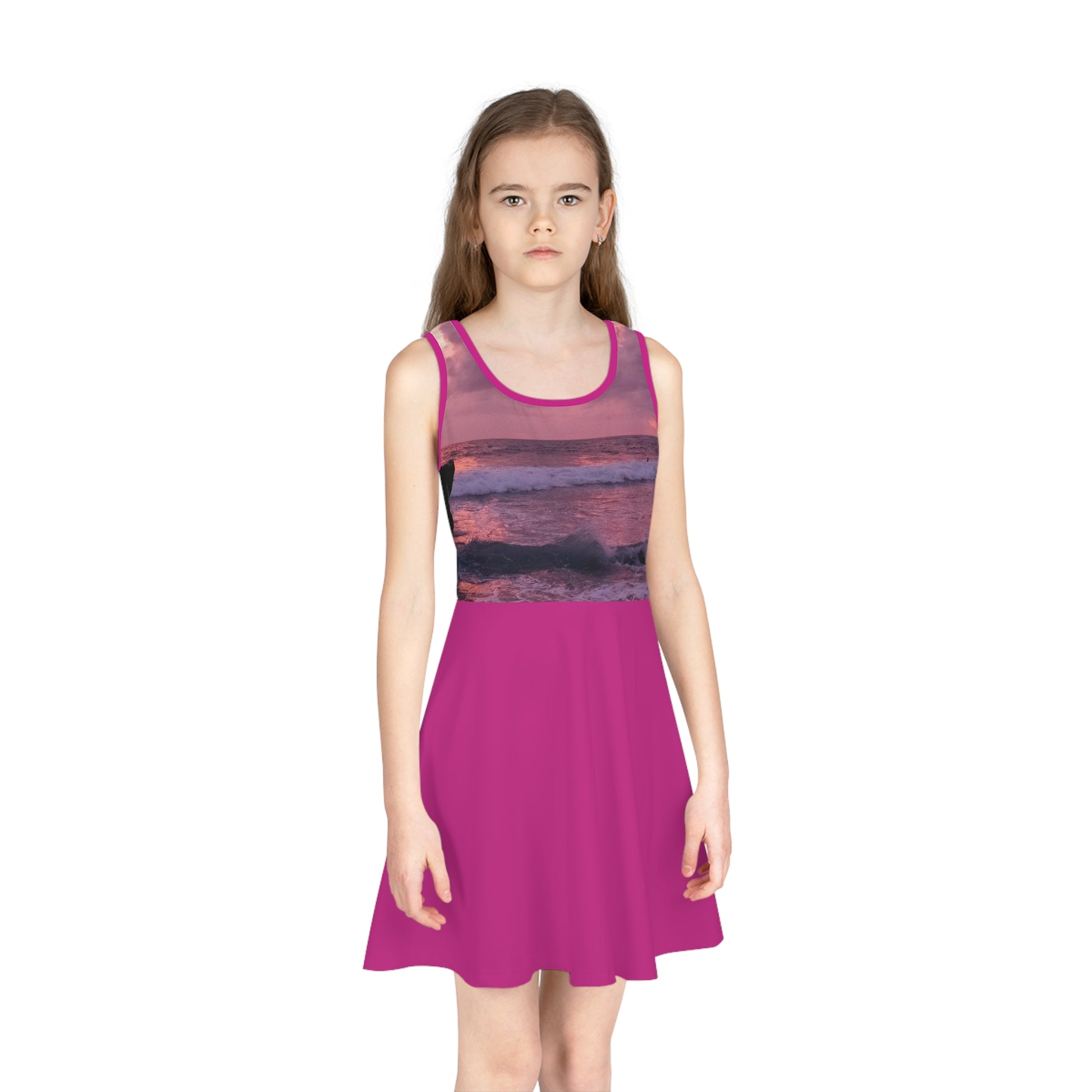 Girls' Sleeveless Sundress (AOP) (9201348935999)