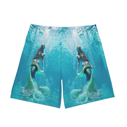 Men's Elastic Beach Shorts (AOP) (9213398122815)