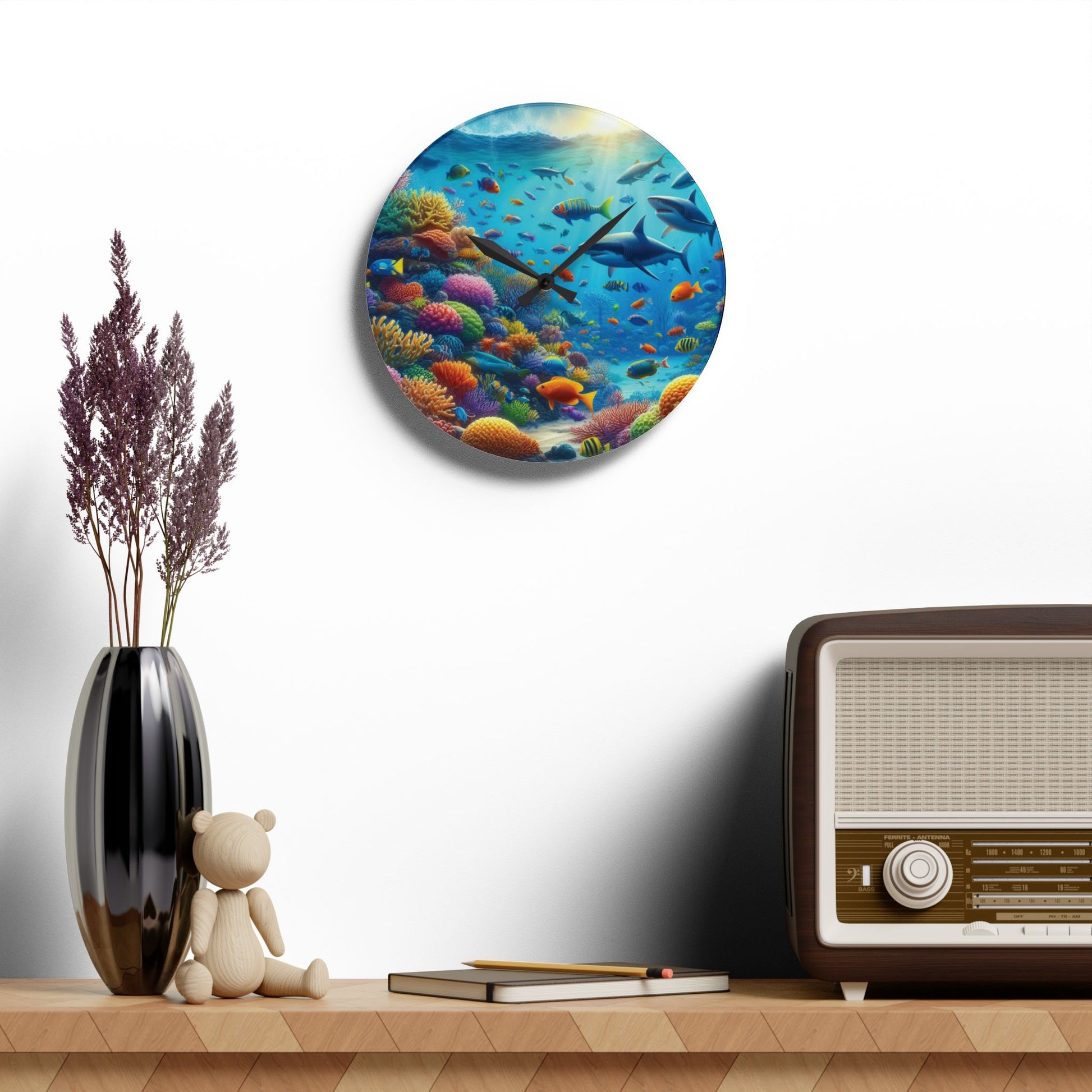 Ocean Acrylic Clock (9726630035775)