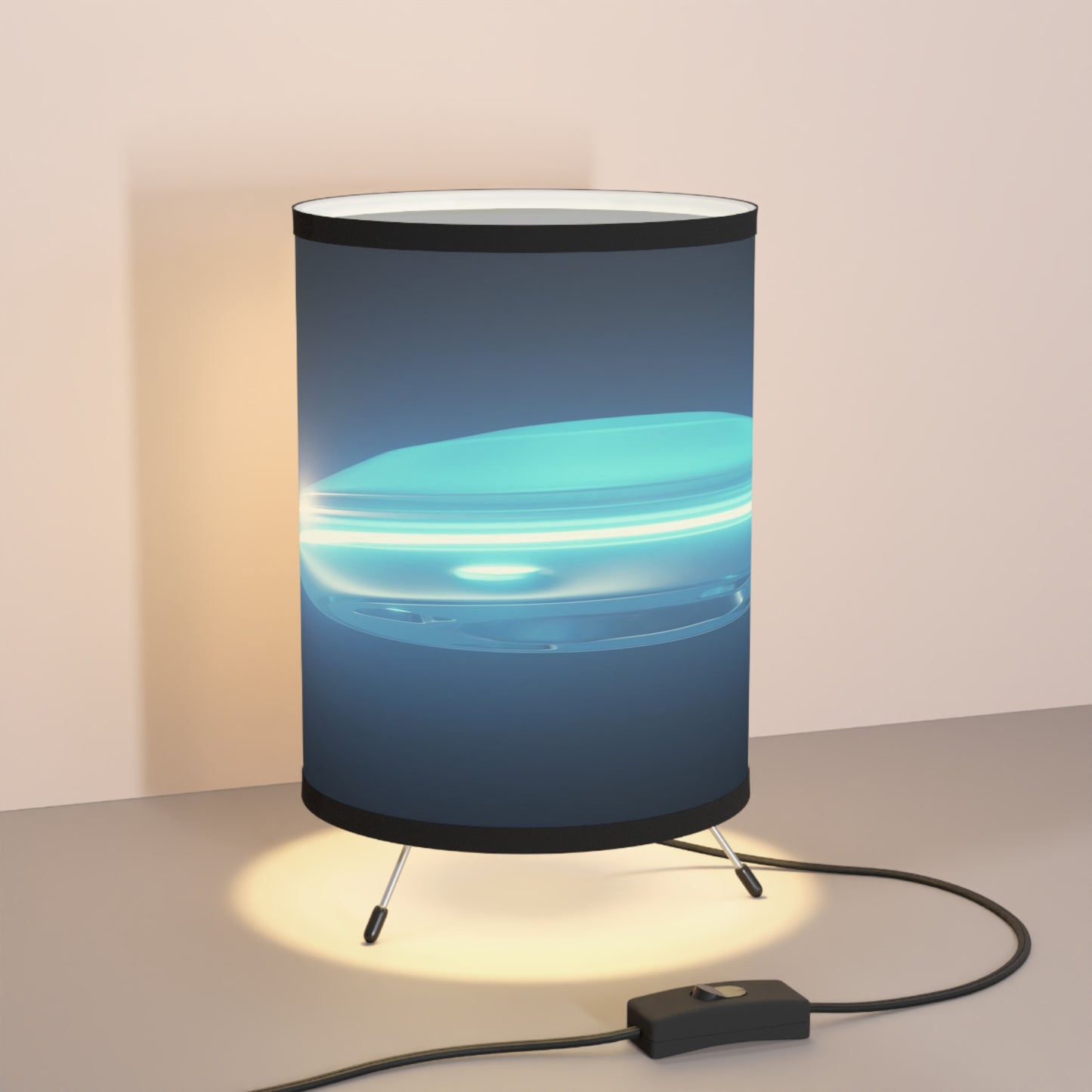 Blue saucer             Tripod Lamp with High-Res Printed Shade, US\CA plug (8541947593023)