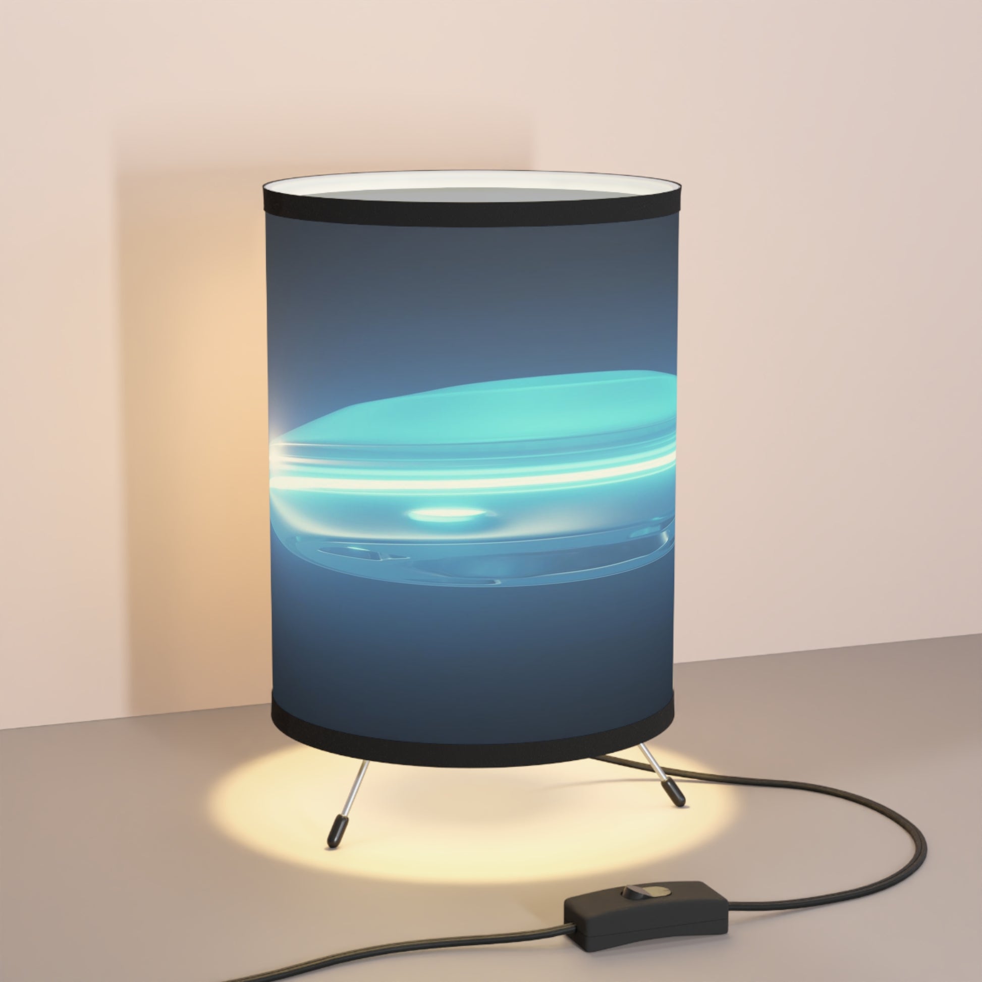 Blue saucer             Tripod Lamp with High-Res Printed Shade, US\CA plug (8541947593023)