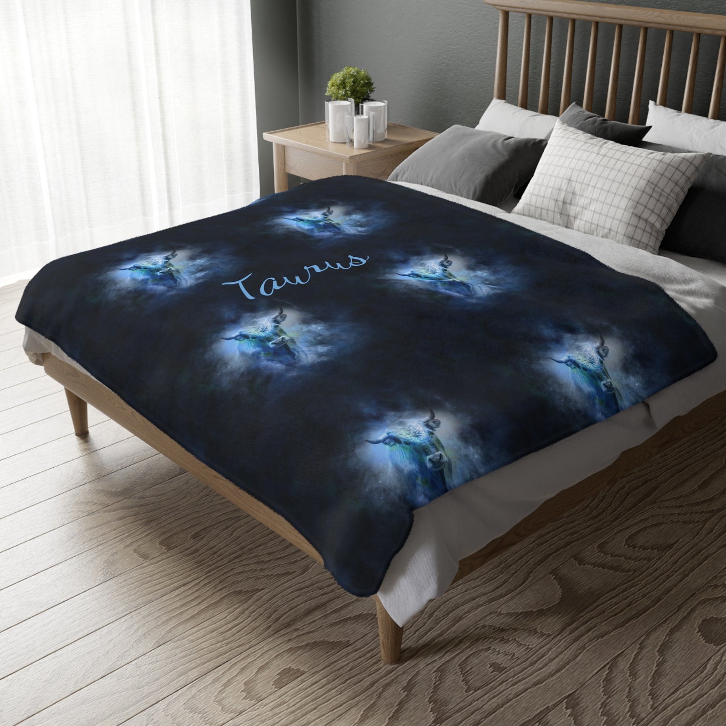 Taurus                 Velveteen Minky Blanket (Two-sided print) (8543813927231)