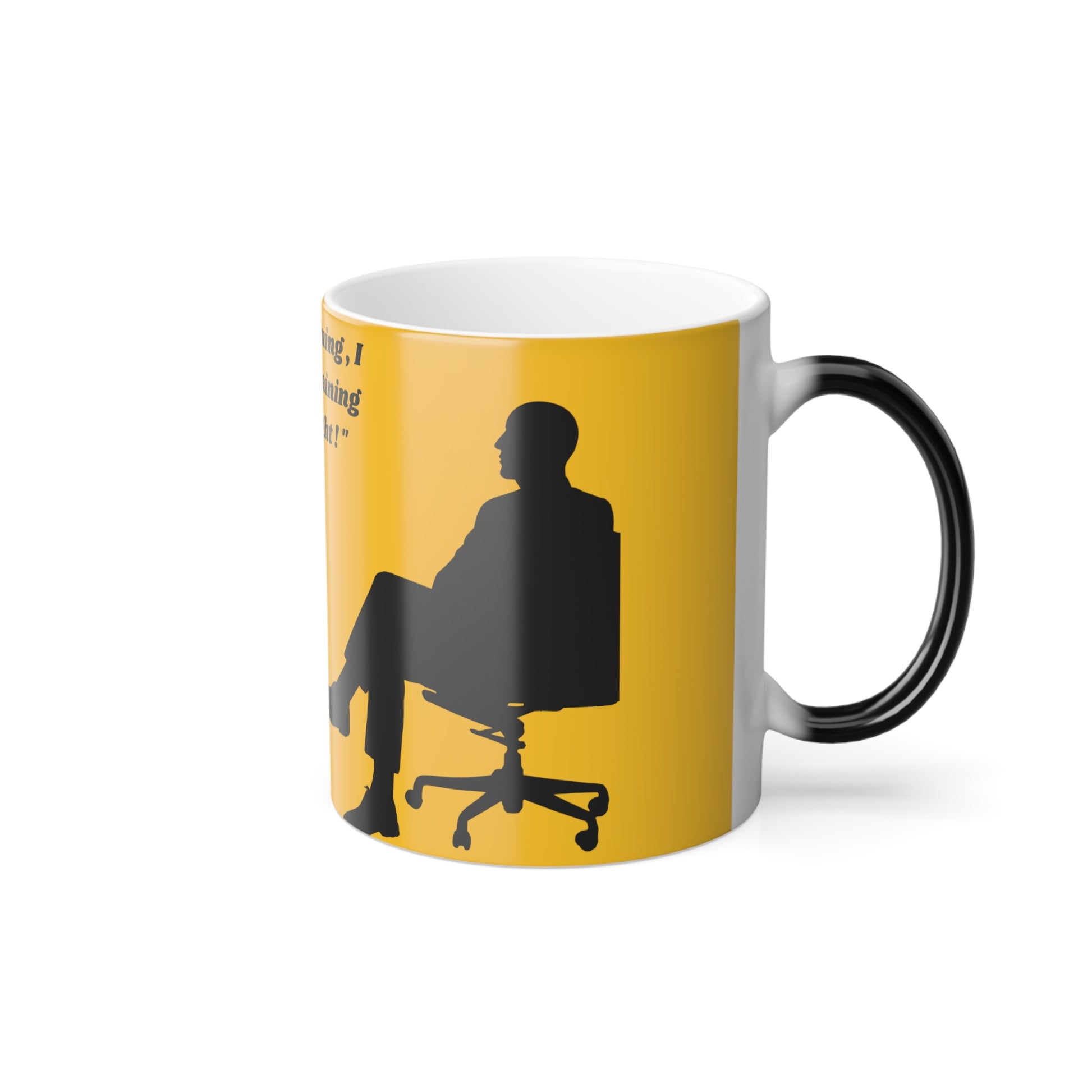 I"m not arguing , female side , yellow -Color Morphing Mug, 11oz (8219959198015)