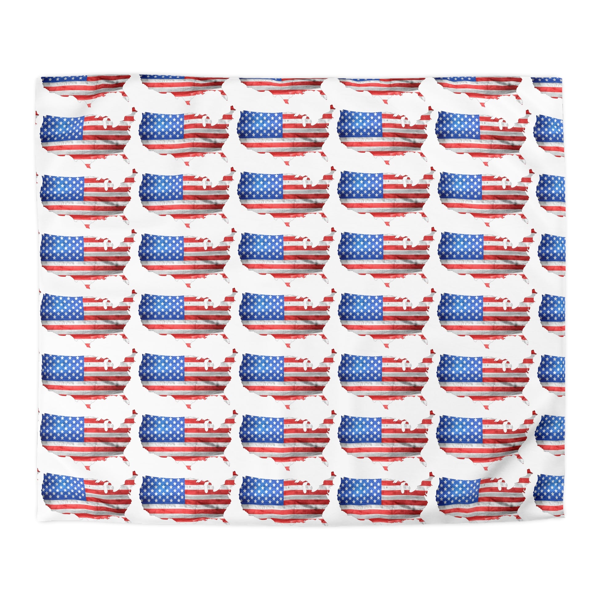America in flag     Microfiber Duvet Cover (8542018994495)