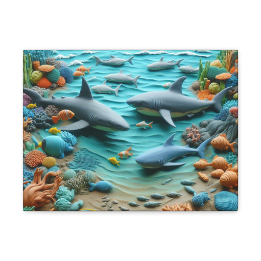 Canvas Gallery Wraps Ocean Clay Art Wall Decor (9726600708415)