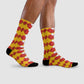 Red crab on yellow Crew Socks (EU) (8194512322879)