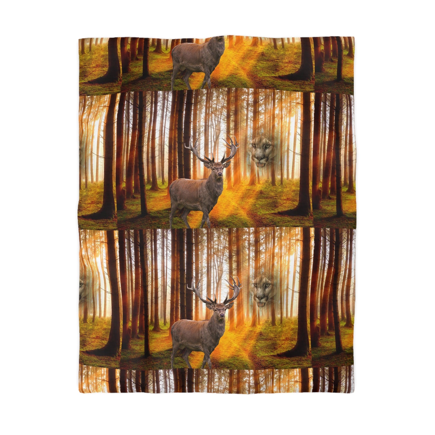 Elk and Couger     Microfiber Duvet Cover (8543726371135)