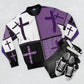Men's Bomber Jacket (AOP) Purple Cross (8504116576575)