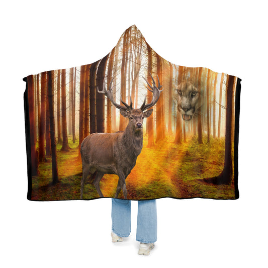 Elk and Cougar  Snuggle Blanket (8543802130751)