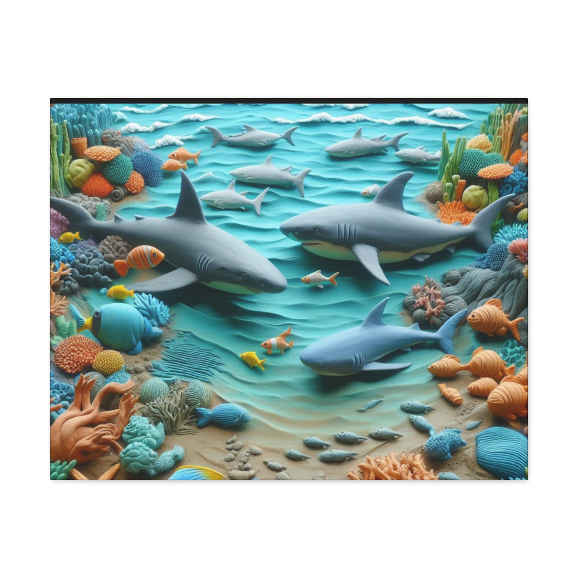 Canvas Gallery Wraps Ocean Clay Art Wall Decor (9726600708415)