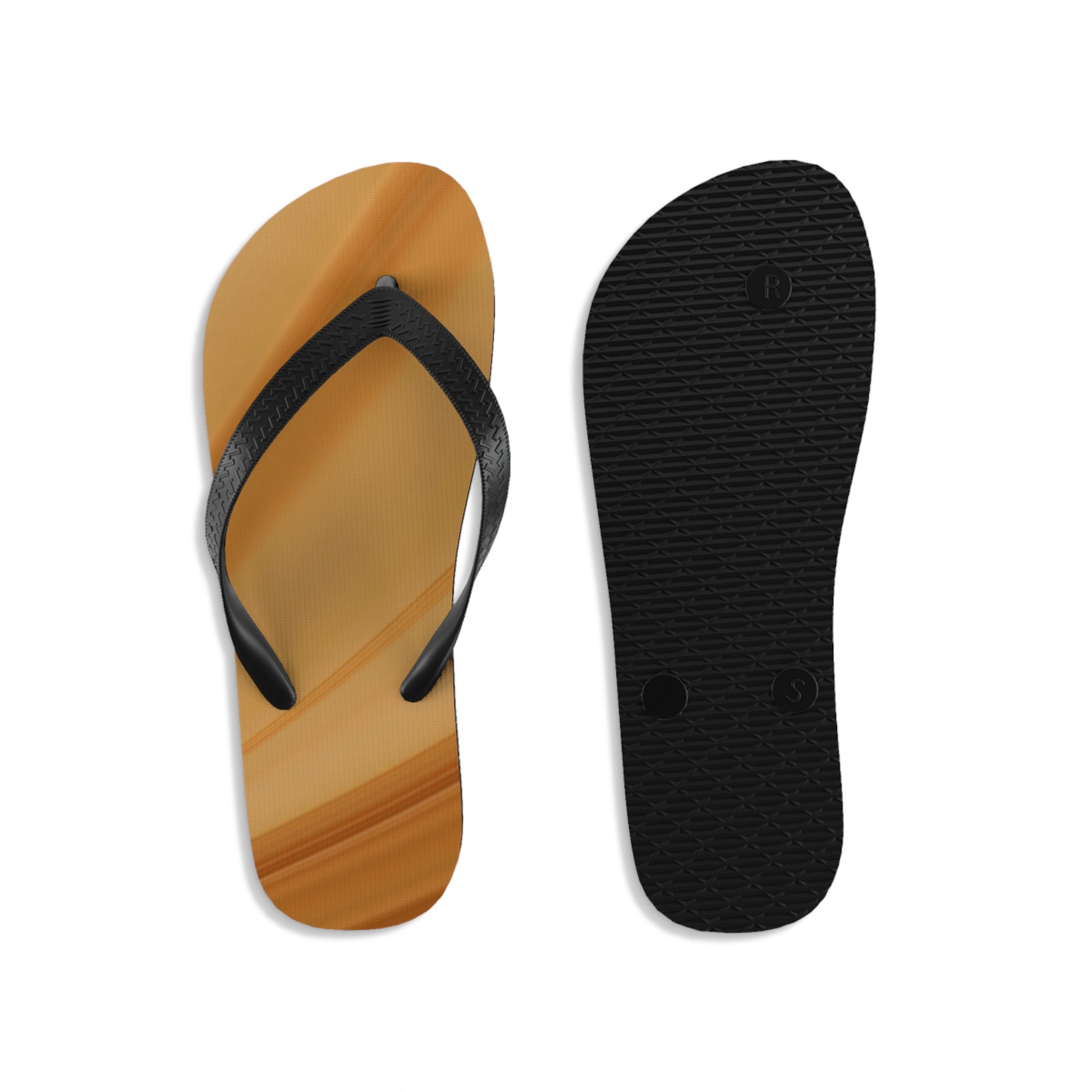 wood grain   Unisex Flip-Flops (8540460548415)