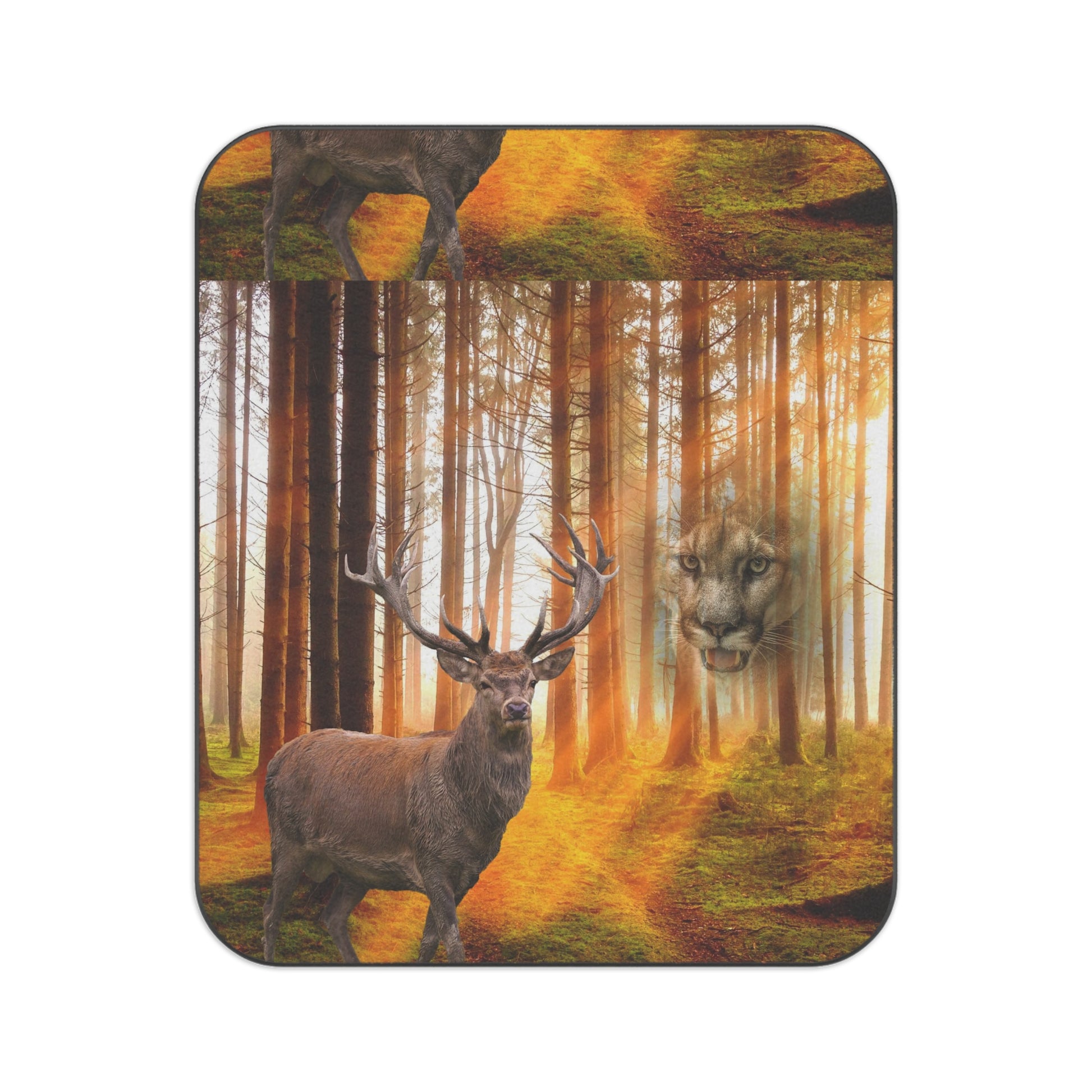 Elk and Cougar  Picnic Blanket (8543831523647)