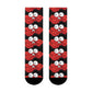 Red crab on black  crew sock   (EU) (8194511864127)