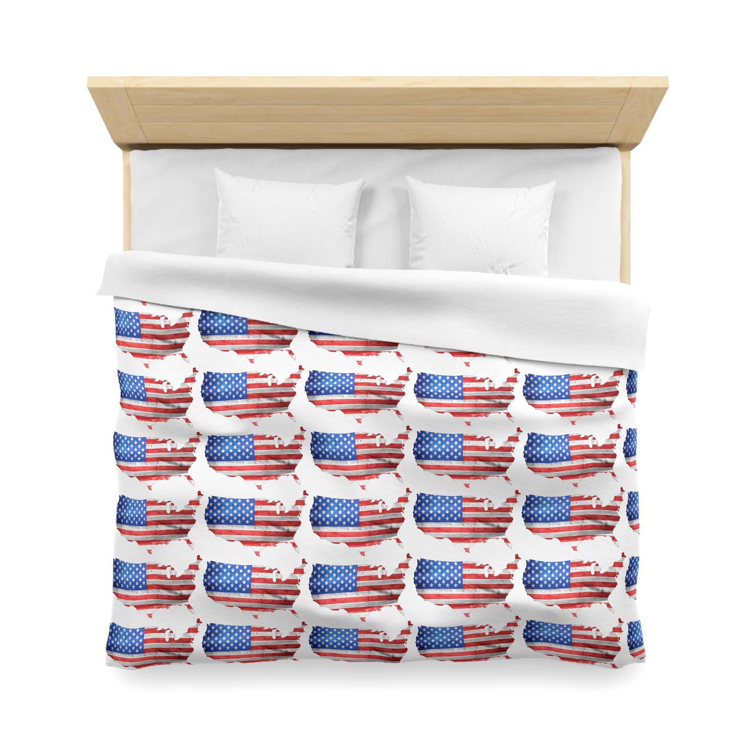 America in flag     Microfiber Duvet Cover (8542018994495)